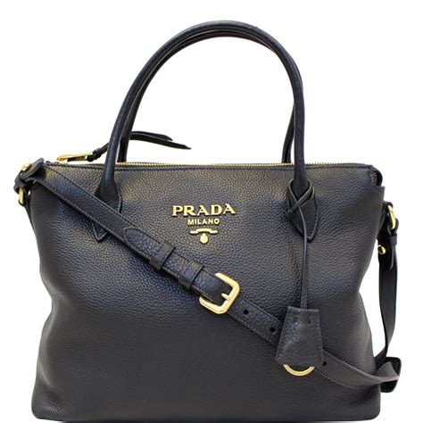 prada black leather tote|Prada black tote handbags.